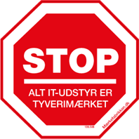 STOP etiketter IT UDSTYR 20 cm